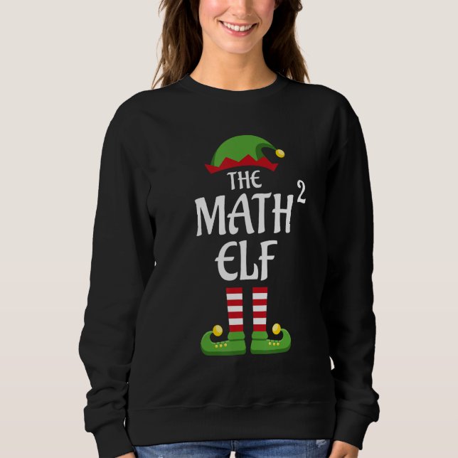 Sweatshirt Math Elf Groupe de jumelage familial Noël 1 (Devant)