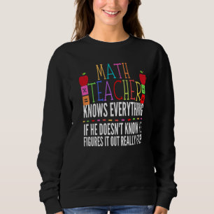 Sweatshirt Math For Men Femmes Étudiante Cool Math Enseignant