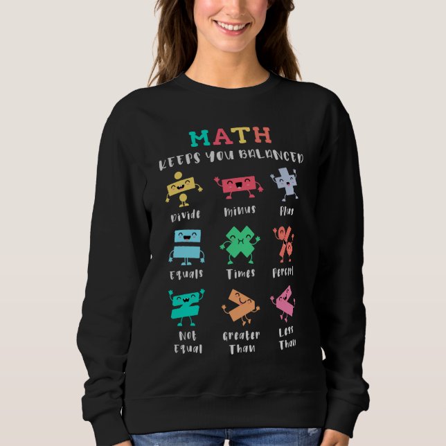 Sweatshirt Math keeps you balanced (Devant)