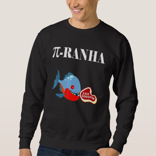 Sweatshirt Maths de poisson de Piranha (Devant)