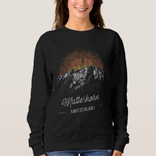Sweatshirt Matterhorn Mountains Suisse Randonnée plein air V