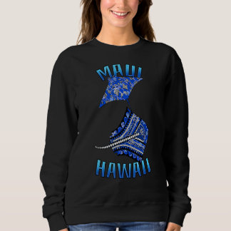 Sweatshirt Maui Hawaii Vacances Tribal Stingray