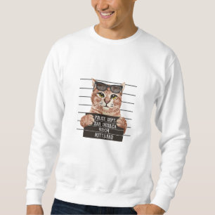 Sweatshirt mauvaise conception du chat mignon   design chats