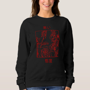 Sweatshirt Mauvaises attitudes Roses Punk Soft Grunge Goth Ja