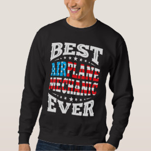 Sweatshirt Mécanicien d'avion 4 Juillet 4 Juillet Américain