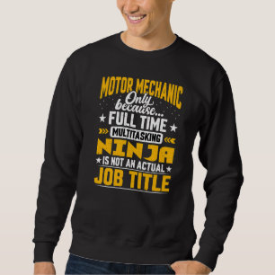 Sweatshirt Mécanique Moteur Titre du travail Machiniste Moteu
