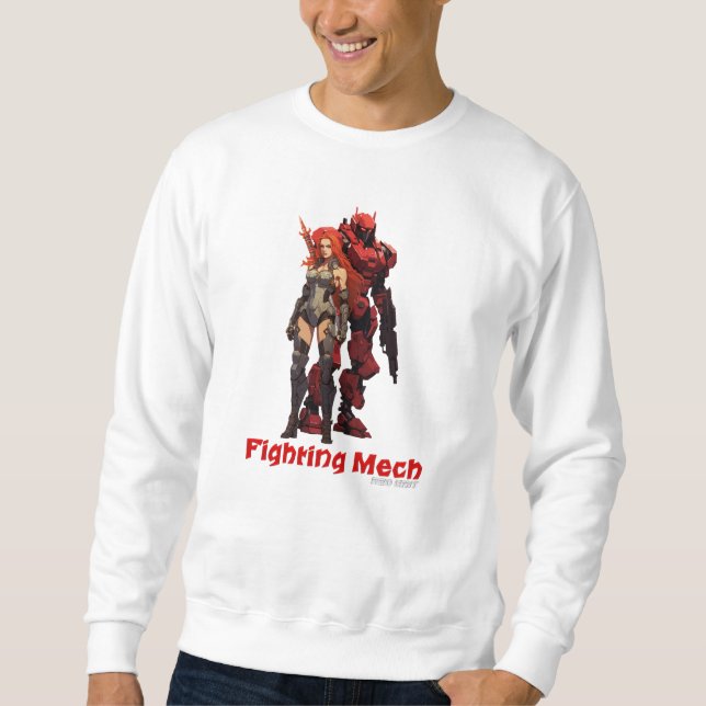 Sweatshirt Mech de combat (unité rouge) (Devant)