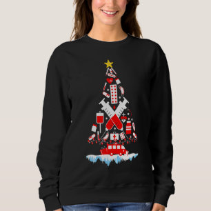 Sweatshirt Médicale Tree Snowman Winter Funny Physician Hospi