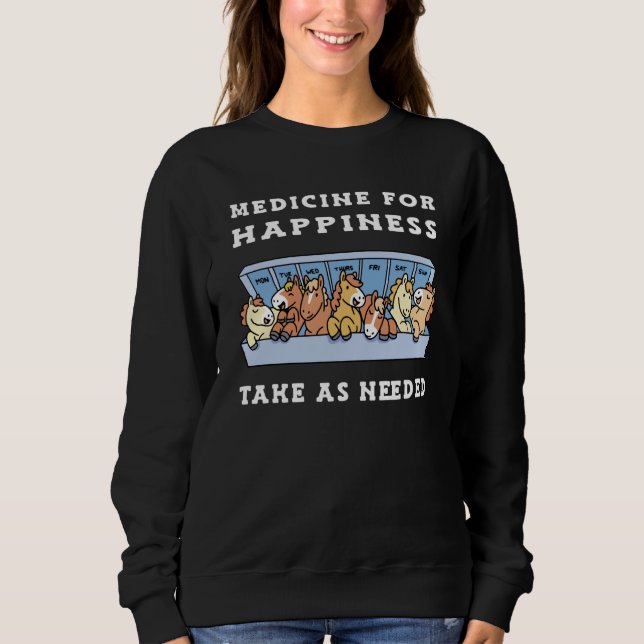 Sweatshirt Medicine for Happiness Horses Ponny (Devant)