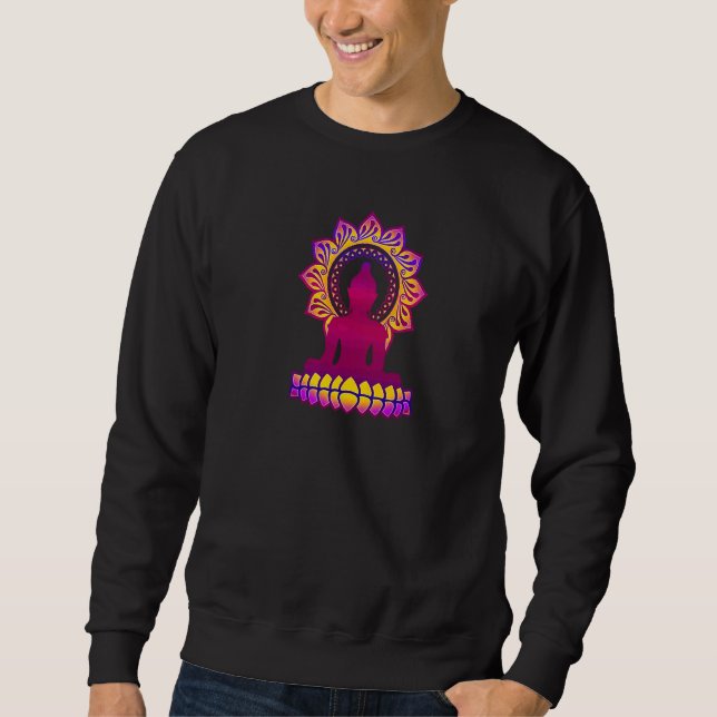 Sweatshirt Méditation Bouddha Coeur Chakra Lotus Fleur Zen Sp (Devant)
