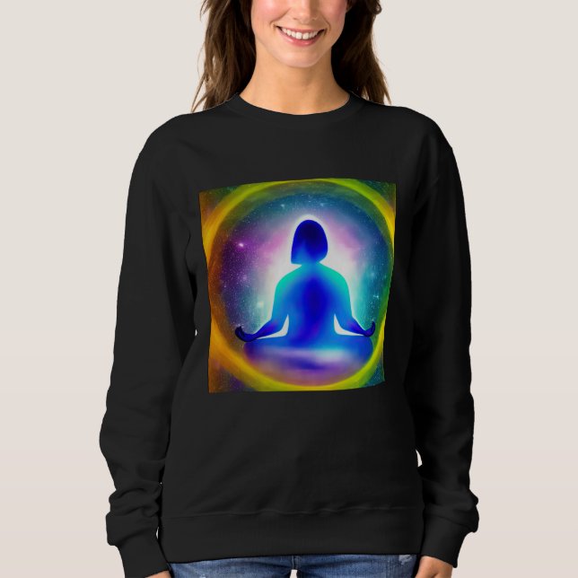 Sweatshirt Meditation Enlightment Spiritual Yoga Transcendent (Devant)