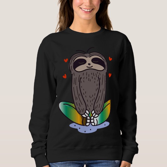 Sweatshirt Méditer la Sloth (Devant)