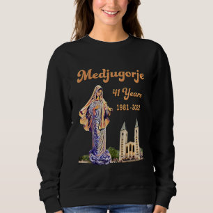 Sweatshirt Medjugorje 41 Ans Statue De Notre Dame Reine Du P