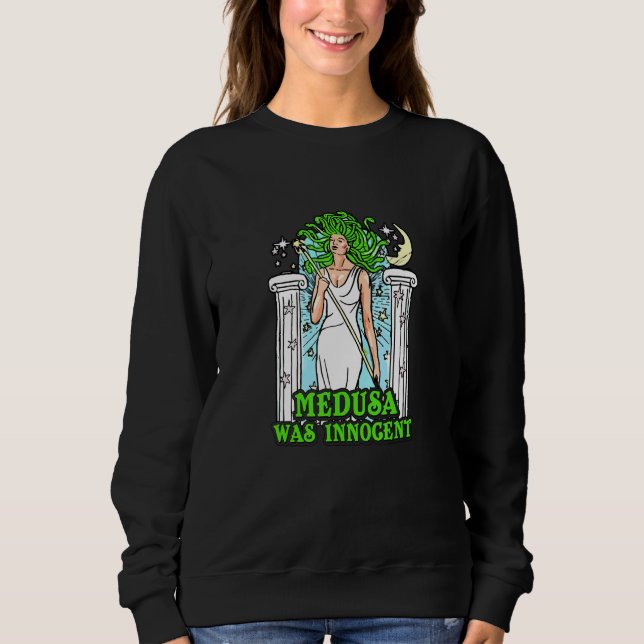 Sweatshirt Medusa Was Innocent Greek Mythology Greek Ancient  (Devant)