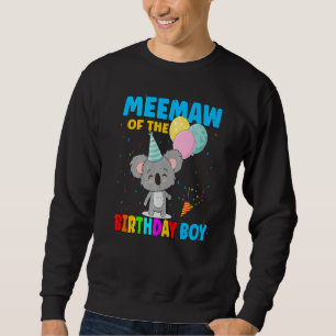Sweatshirt Meemaw Du Jour D'Anniversaire Boy Koala Bear Famil