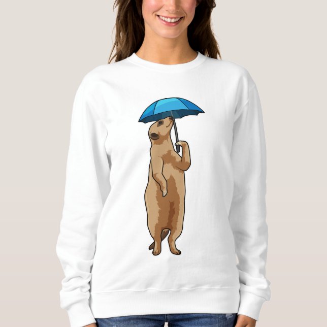 Sweatshirt Meerkat avec parapluie (Devant)