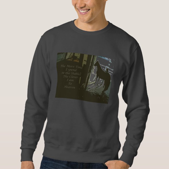 Sweatshirt mehr Zeit in den Ställen (Vorderseite)