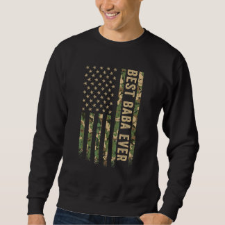 Sweatshirt Meilleur Baba Américain Drapeau Camo Vétéran Patri
