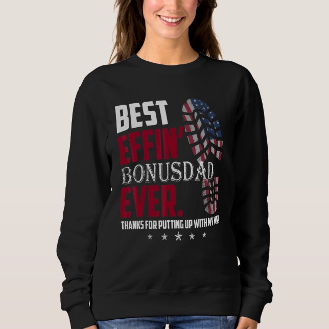 Sweatshirt Meilleur Bonus Efin Papa Merci D'Avoir Mis Avec M (Devant)