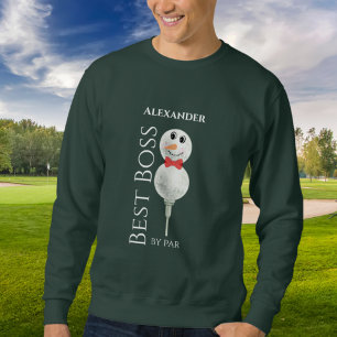 Sweatshirt Meilleur Boss par Par : Golf Ball Snowman Red Bowt
