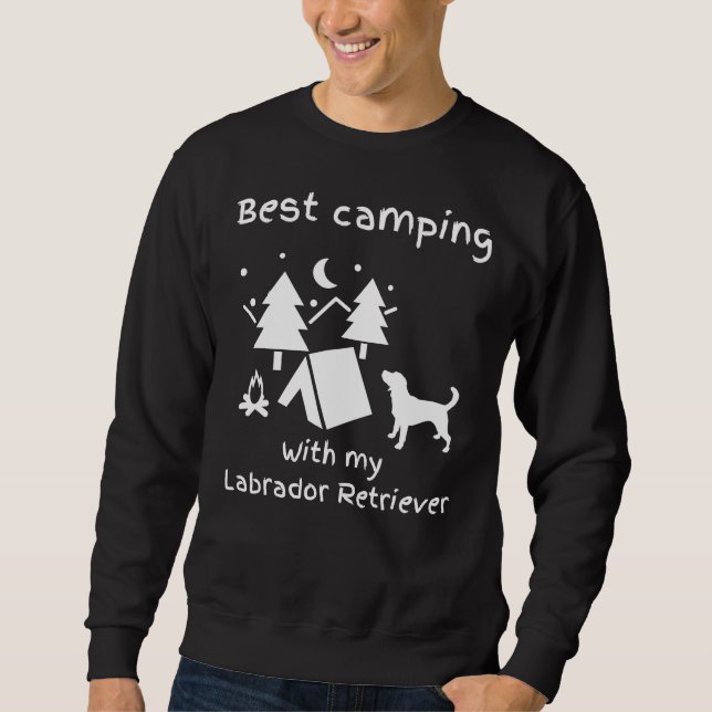 Sweatshirt Meilleur Camping Avec Mon Labrador Retriever Labra (Devant)