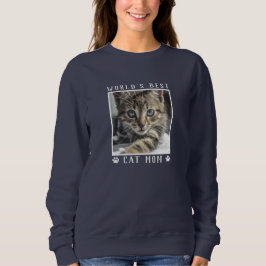 Sweatshirt Meilleur Chat au monde Maman Empreintes de pattes