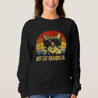 Sweatshirt Meilleur chat Grand-père Jamais Fête des pères Vin