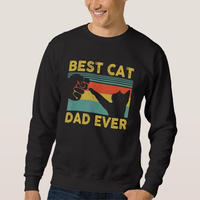 Sweatshirt Meilleur Chat Papa Jamais Chat Papa Fête des pères (Devant)