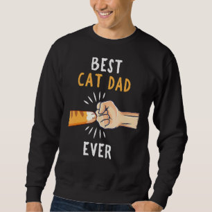 Sweatshirt Meilleur Chat Papa Jamais Paw Poing Bump