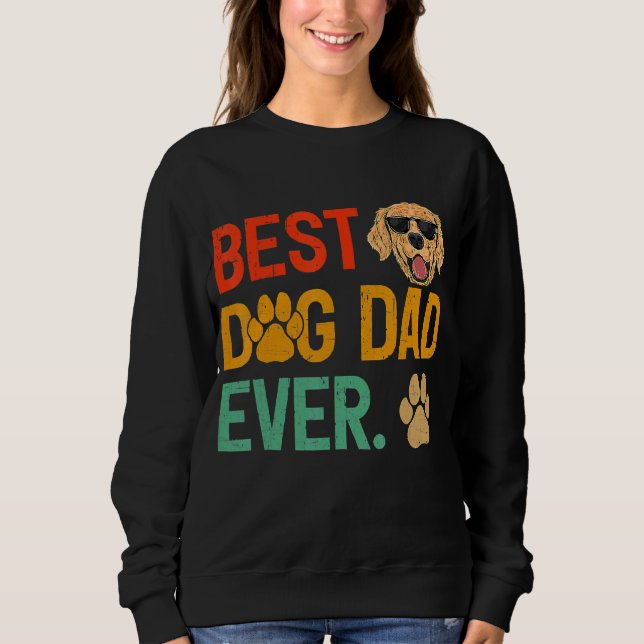 Sweatshirt Meilleur chien de canicule papa Jamais Poodle papa (Devant)
