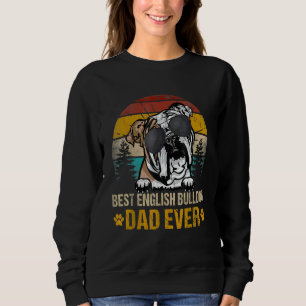 Sweatshirt Meilleur chien de taureau anglais Papa Jamais Chie