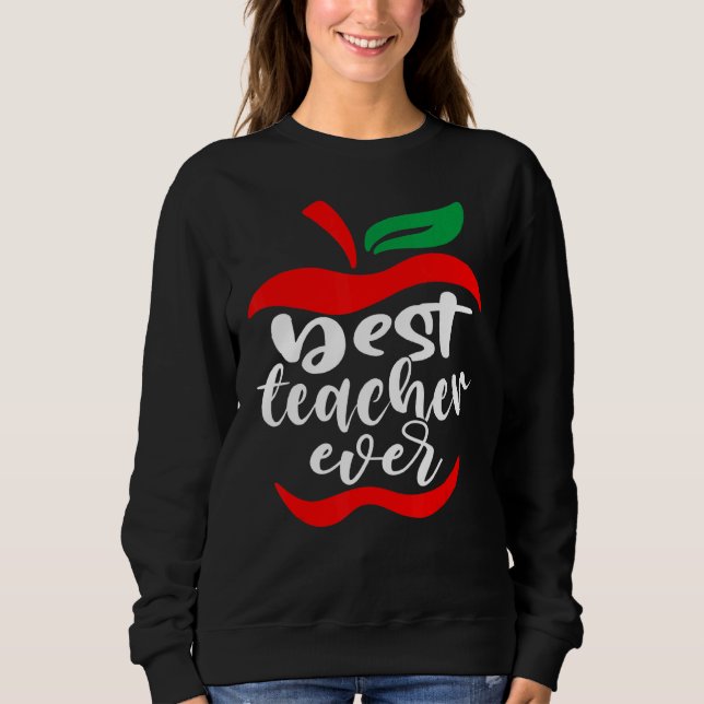 Sweatshirt Meilleur Enseignant Jamais Merci Donnez Un H À Vot (Devant)