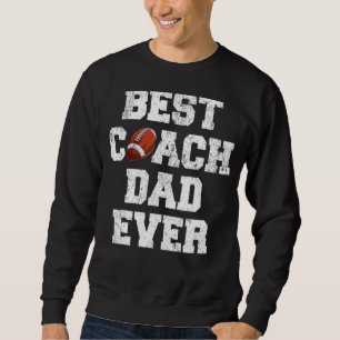 Sweatshirt Meilleur entraîneur de rugby masculin Papa Jamais