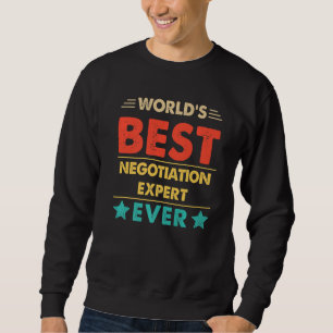 Sweatshirt Meilleur expert en négociation de Retro World