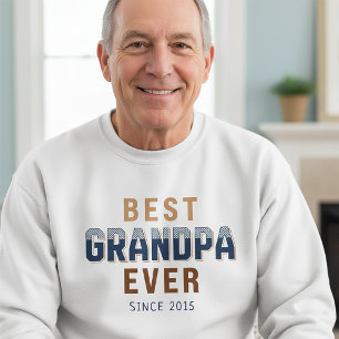 Sweatshirt Meilleur Grand-Père de Tous les Temps Année 