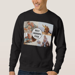 Sweatshirt Meilleur Grand-Père Ever 4 Collage de photos Créez