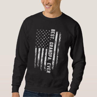 Sweatshirt Meilleur Grand-Père Jamais Drapeau Américain Pour