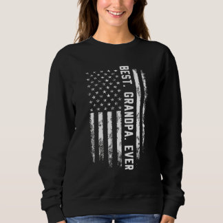 Sweatshirt Meilleur Grand-Père Jamais Drapeau Américain Pour