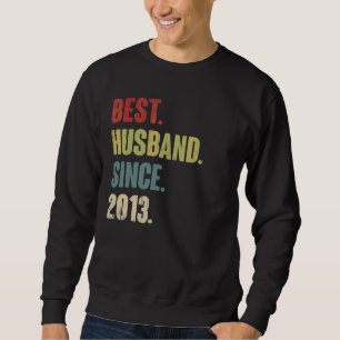 Sweatshirt Meilleur Mari depuis 2013 9ème anniversaire Mariag