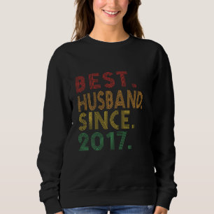 Sweatshirt Meilleur Mari depuis 2017 Funny 3ème Mariage Anniv