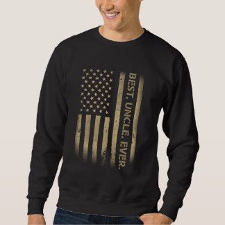 Sweatshirt Meilleur oncle jamais American USA Grunge Drapeau 