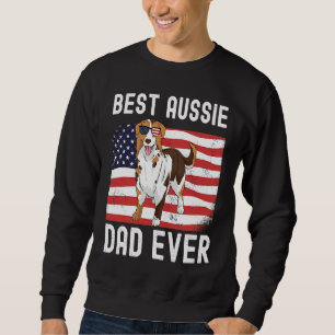 Sweatshirt Meilleur Papa Australien avec Drapeau Américain 4