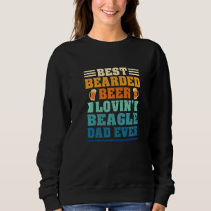 Sweatshirt Meilleur Papa Beagle Amateur de Bière Barbu Amour