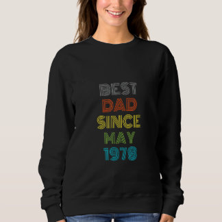 Sweatshirt Meilleur Papa Depuis Mai 1978 Cadeau Cool