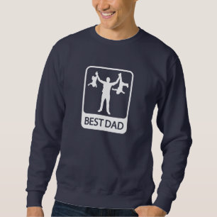 Sweatshirt Meilleur papa - Fier père avec enfants