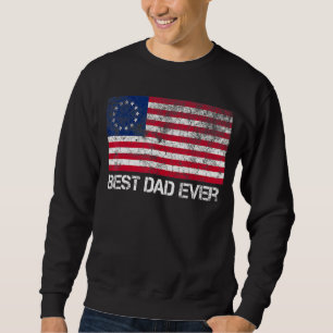 Sweatshirt Meilleur Papa Jamais Avec Nous Drapeau Américain A