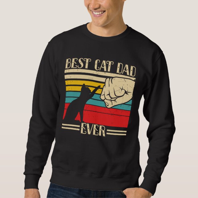 Sweatshirt Meilleur père de chat jamais (Devant)