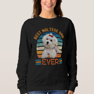 Sweatshirt Meilleur Père Maltais Jamais Chien Fête des pères