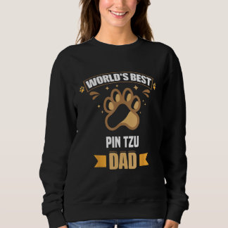 Sweatshirt Meilleur Pin Tzu Papa Mixte de race Chien Propriét