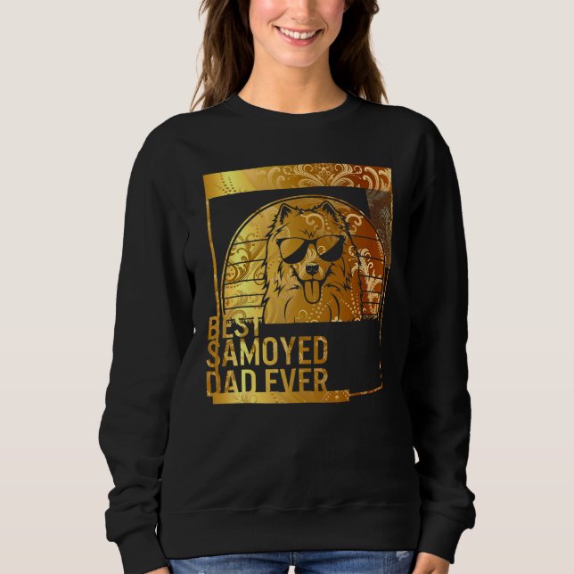 Sweatshirt Meilleur Samoyed Papa Ever chien papa pour hommes  (Devant)